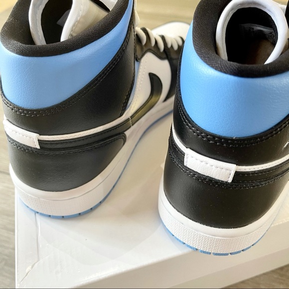 Air Jordan 1 Mid Women’s Black University Blue - Picture 6 of 9